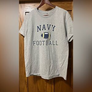 Fanatics Gray Navy Football Short Sleeve Tee